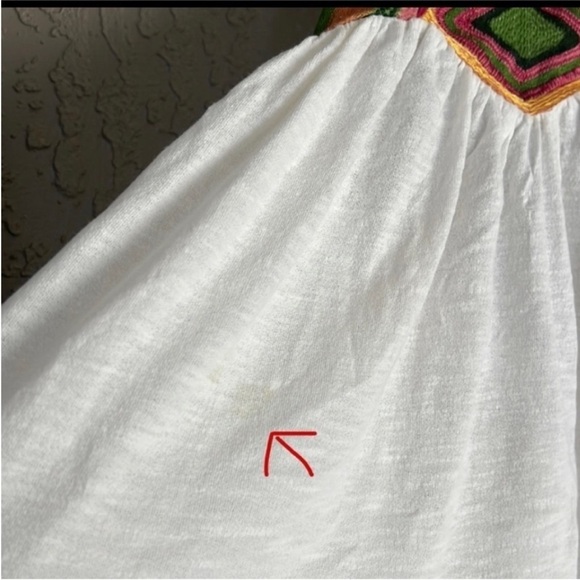 Free People Ivory Combo Embroidered Detail Beach Date Strappy Tank Top - Picture 13 of 13